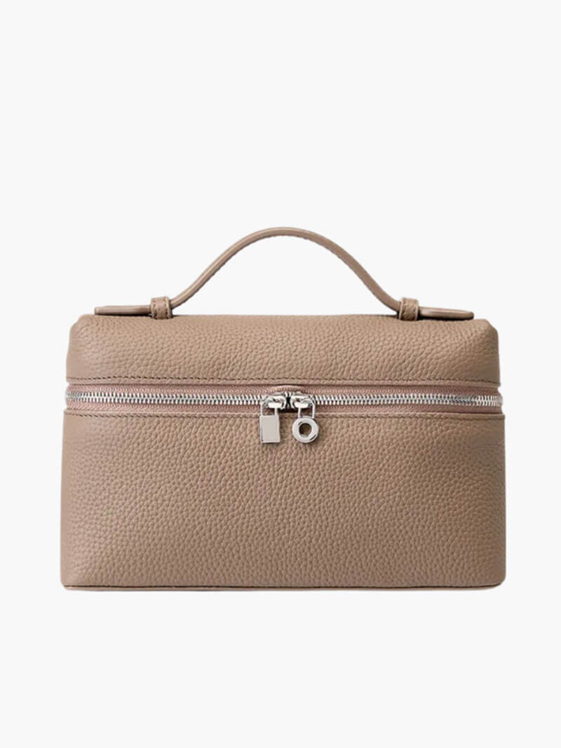 Structured Top Handle Handbag - Silver Detail