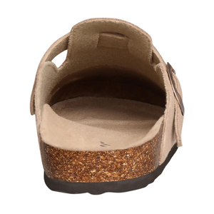 Damen Pantolette Wildleder Korkfußbett Offen Verstellbarer Riemen-82019-06b2bdc7-662a-4d59-94d1-bccbae961390