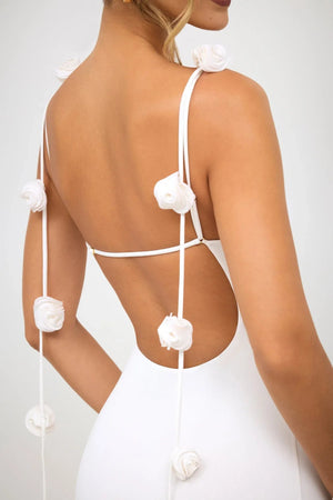 AVA MODA Damen Maxikleid – Rückenfrei mit Blumenriemen, Ärmellos, Elegant-83277-1069abf8-6bc4-48d6-8b13-9059e82b209c