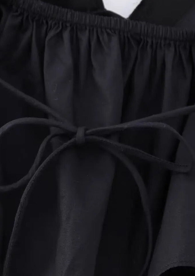 Flower Peplum Top - Halter Neck Detail