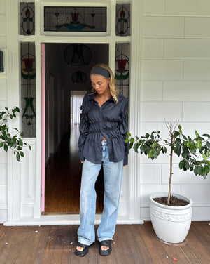 Damen Hemdbluse mit Taillenraffung und Raffärmeln, Elegant-83304-1d860f61-ab09-4f82-a06b-081d67abf322