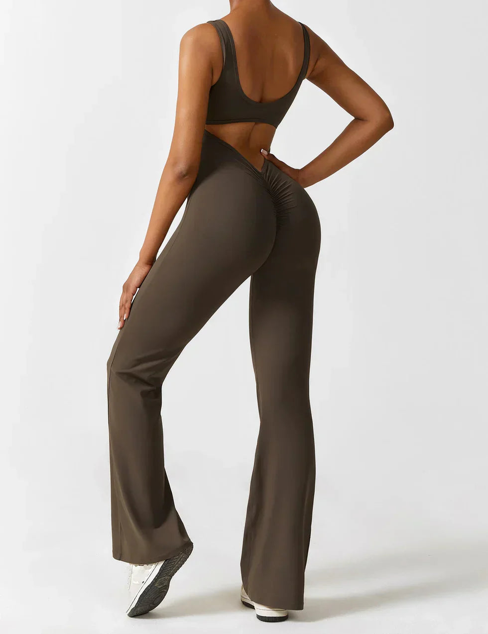 Damen Jumpsuit – Ärmellos, Offener Rücken, Schlaghose, Figurbetont, Dehnbar-83507-20a1aed5-b0f4-4697-a785-4254a728b9f3