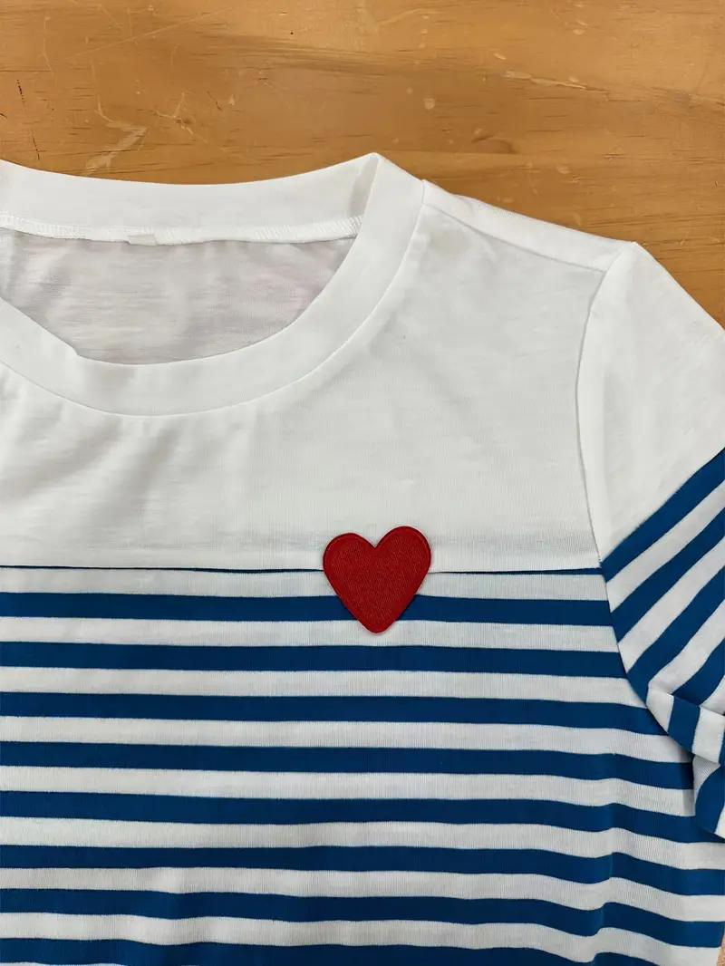 A-Linien Kleid - Herz Detail & Streifen