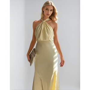 AVA MODA Damen Maxikleid – Elegantes Satin, Neckholder, Fließende Silhouette-83281-3d23a73d-2c34-4dd7-8717-b3c19e22bcdd