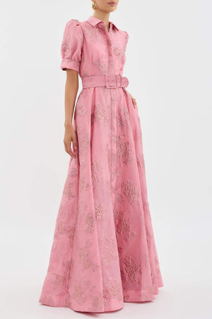 Penny | Elegant Floral Maxi Dress with Belt - Image 3