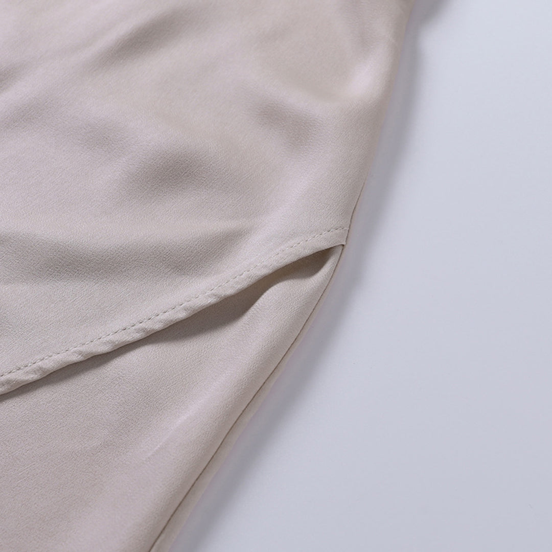 Maxikleid mit Schlitz & Wasserfallausschnitt