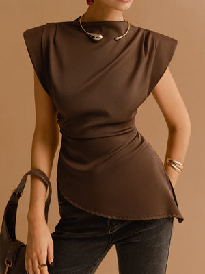 Sage | Elegant & Asymmetrical Top with Sculptural Details - Image 1