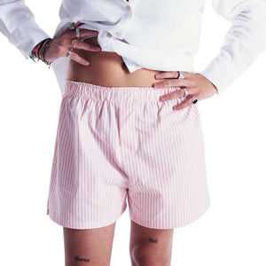 Damen Shorts – Gestreift, Baumwolle, Elastikbund, Klassischer Stil-81738-484f5b56-4de6-4347-bc7c-755aebd04c7e