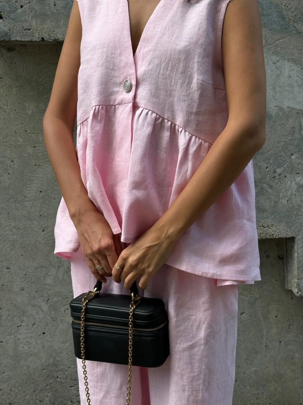 AVA MODA Damen Zweiteiler Leinen – Ärmelloses Top, Weite Hose, V-Ausschnitt-83272-4bbf5cd4-b085-4c5a-92d3-34eeb6c17a94