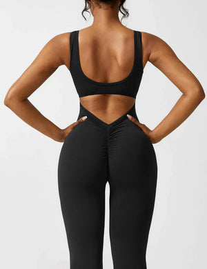 Damen Jumpsuit – Ärmellos, Offener Rücken, Schlaghose, Figurbetont, Dehnbar-83507-4e660d66-5352-46e2-99cf-5d923b5de085