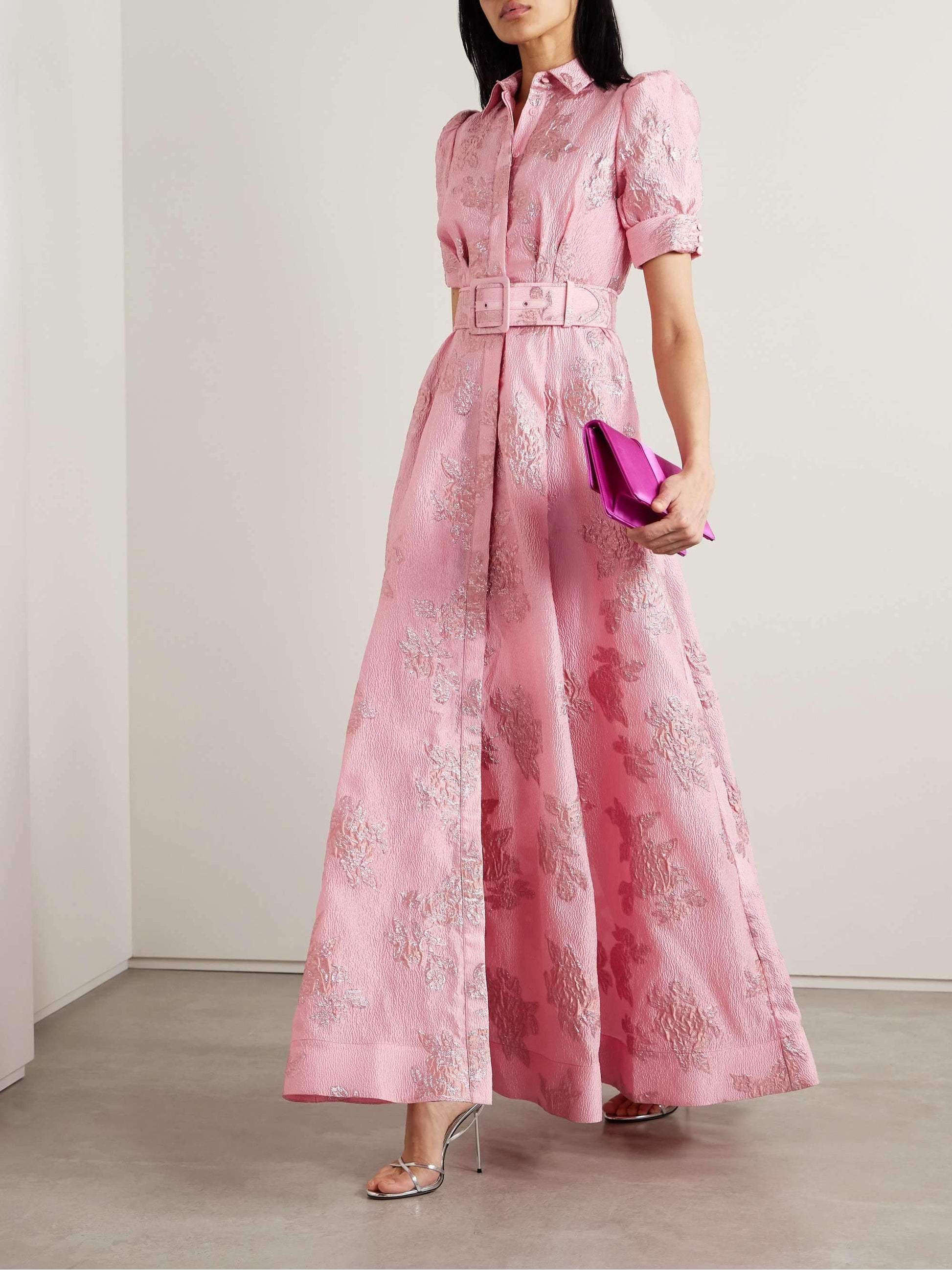 Penny | Elegant Floral Maxi Dress with Belt - Image 5