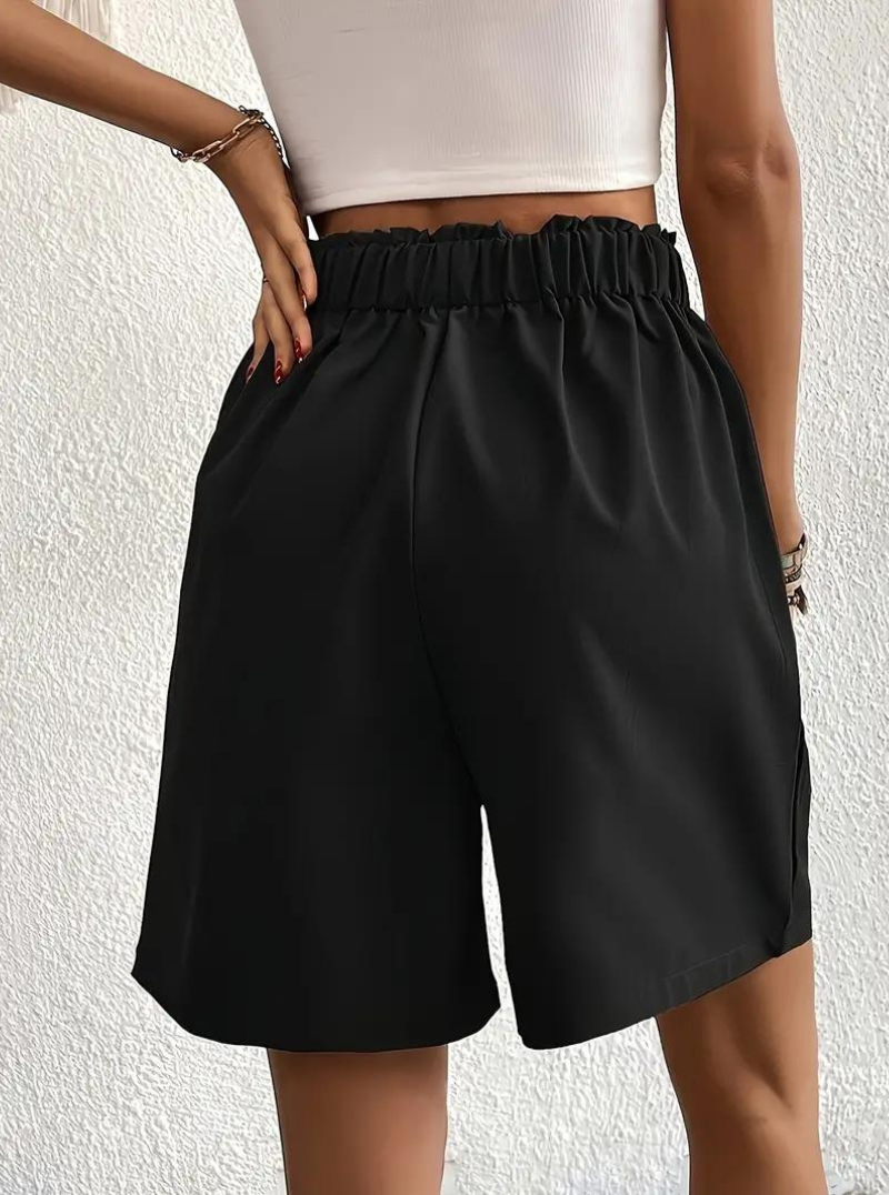 Damen Shorts – High-Waist, Plissiert, mit Taschen, Elegant, Vielseitig-82558-651c12f8-43eb-4831-bb49-07d5fefaea76