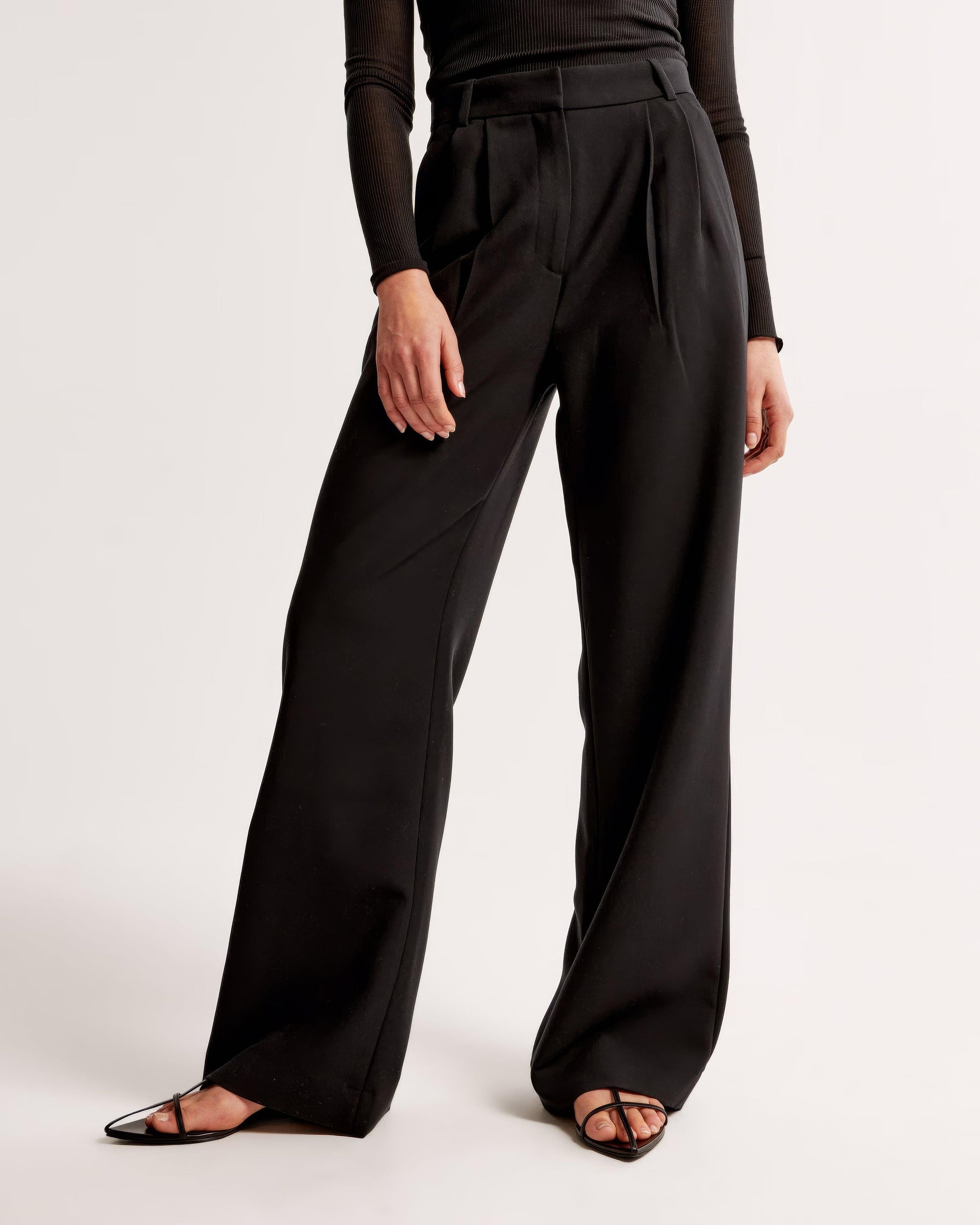 Zara | High Waist Pleated Leg Trousers with Tailored Fit - Image 7