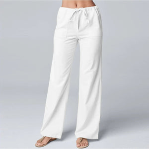 Brianna | High Waist Cotton Linen Blend Trousers for Effortless Style - Image 1