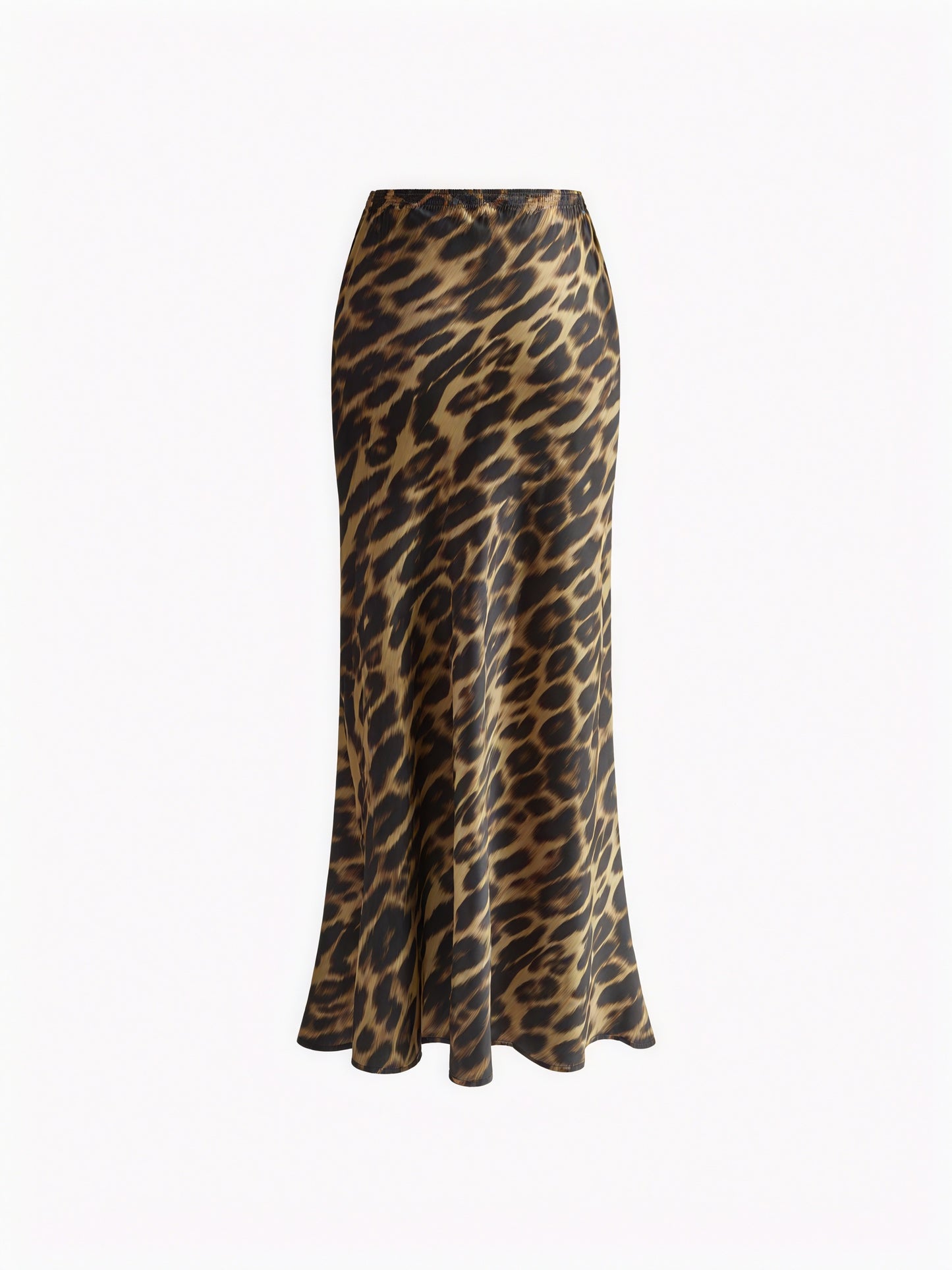 Leopard Print High-Waist Maxi Skirt