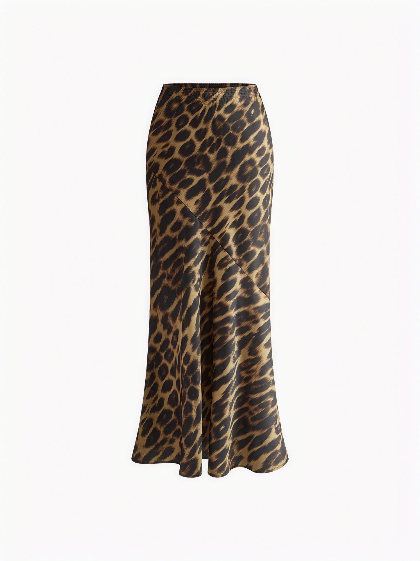 Leopard Print High-Waist Maxi Skirt