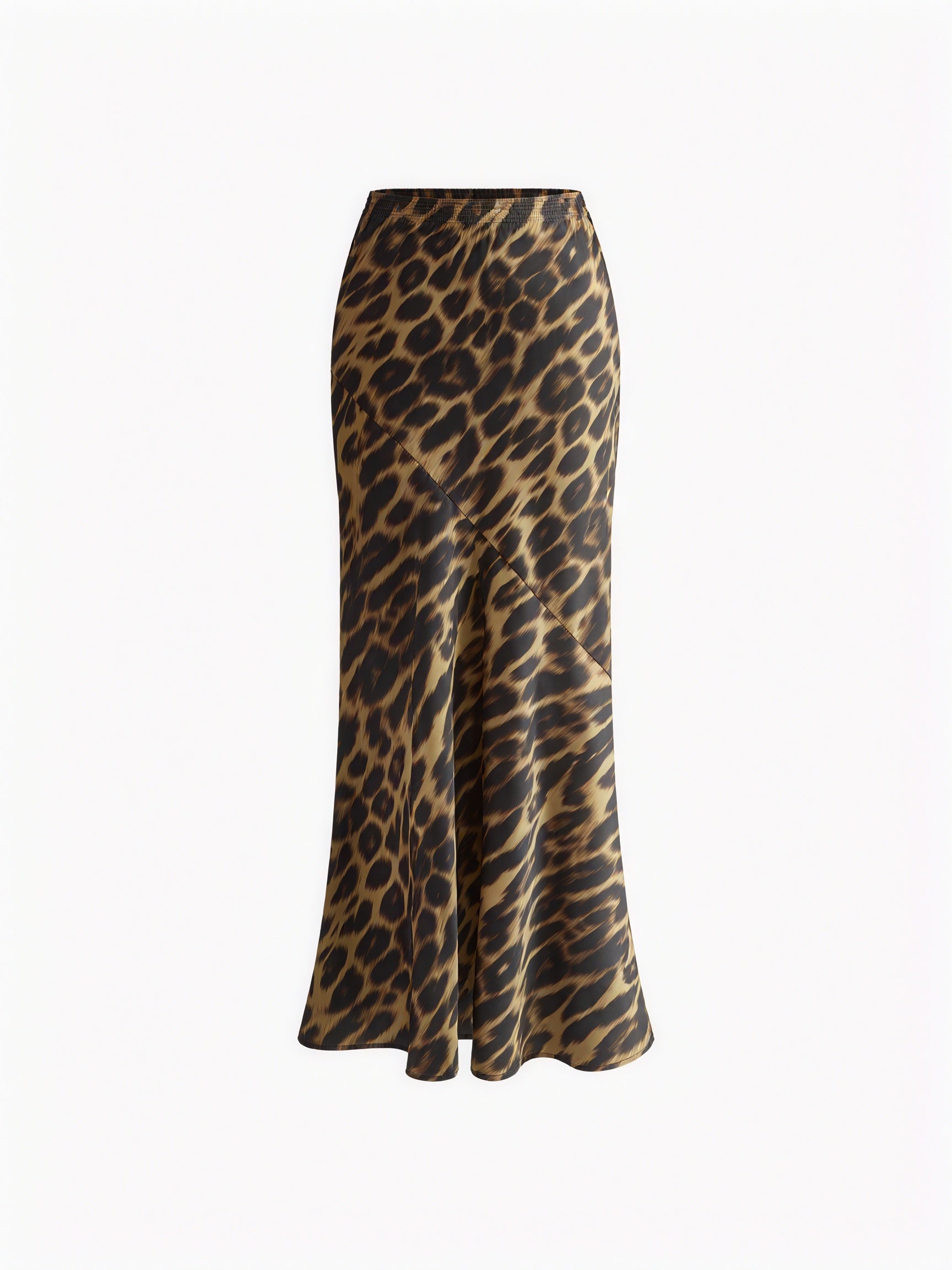 Leopard Print High-Waist Maxi Skirt