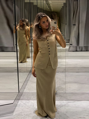 Taillierte Business-Weste mit Knöpfen