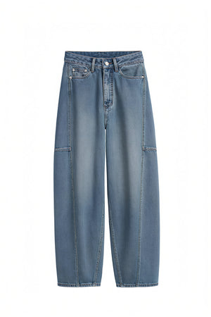 High-Waist Jeans mit Weitem Bein