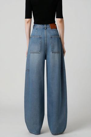High-Waist Jeans mit Weitem Bein