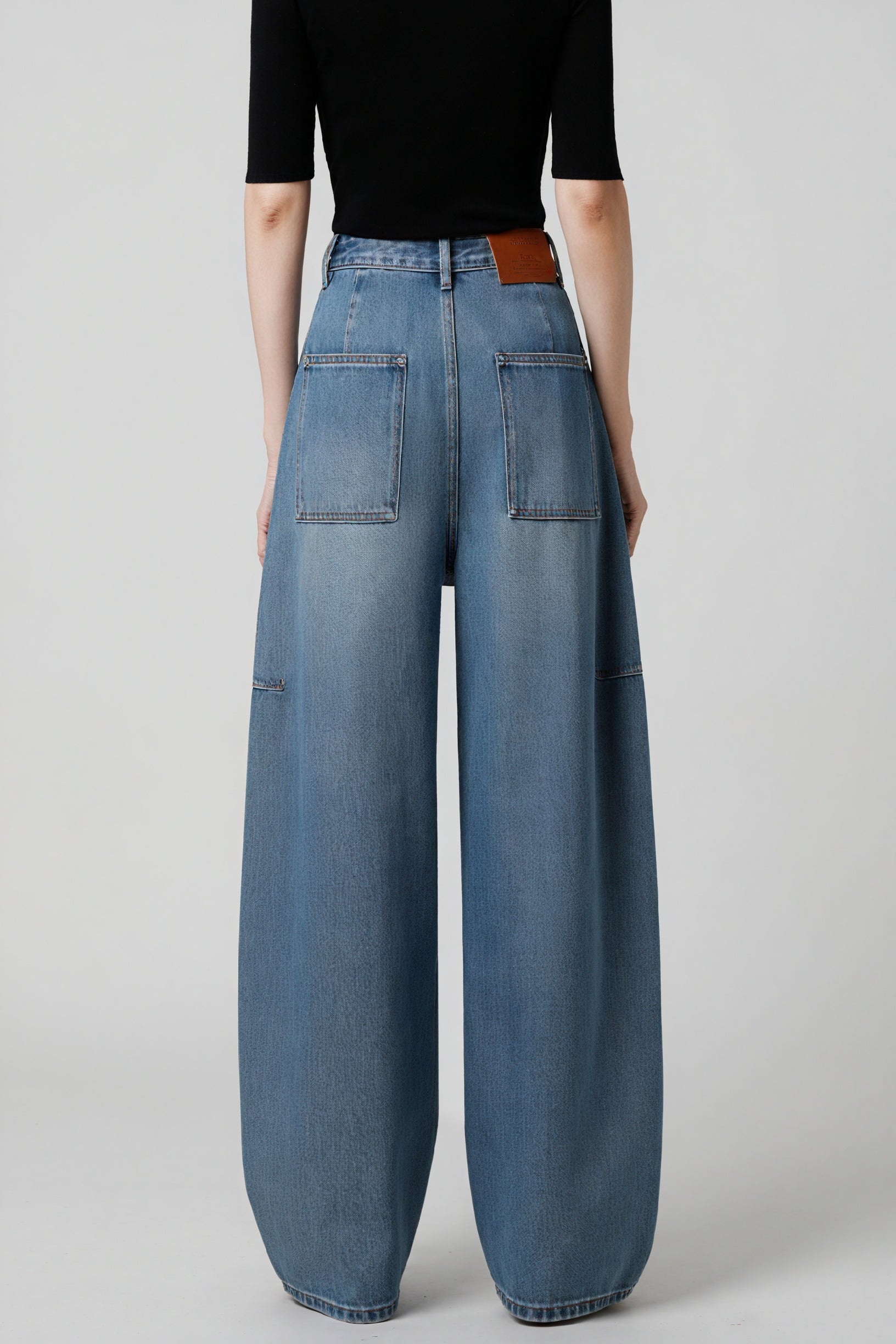 High-Waist Jeans mit Weitem Bein
