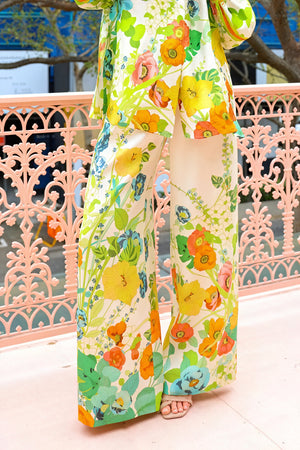 Blumen Anzug mit Weitem Bein & Jacke