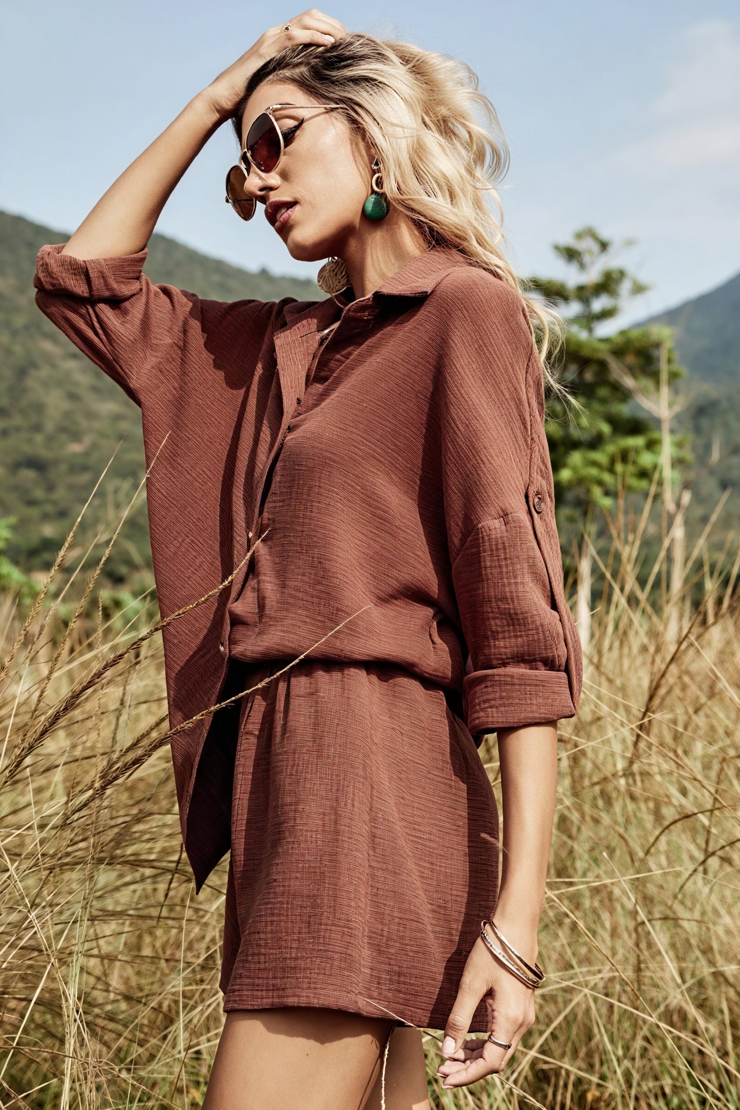 Zweiteiliges Set - Hemd & Shorts