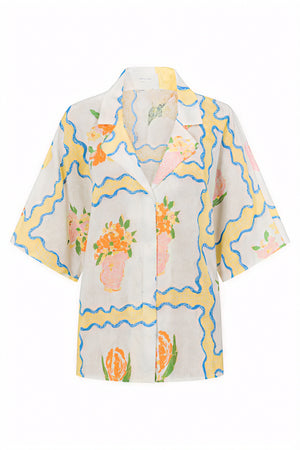 Blumen Schlafanzug Set - Leichter Stoff