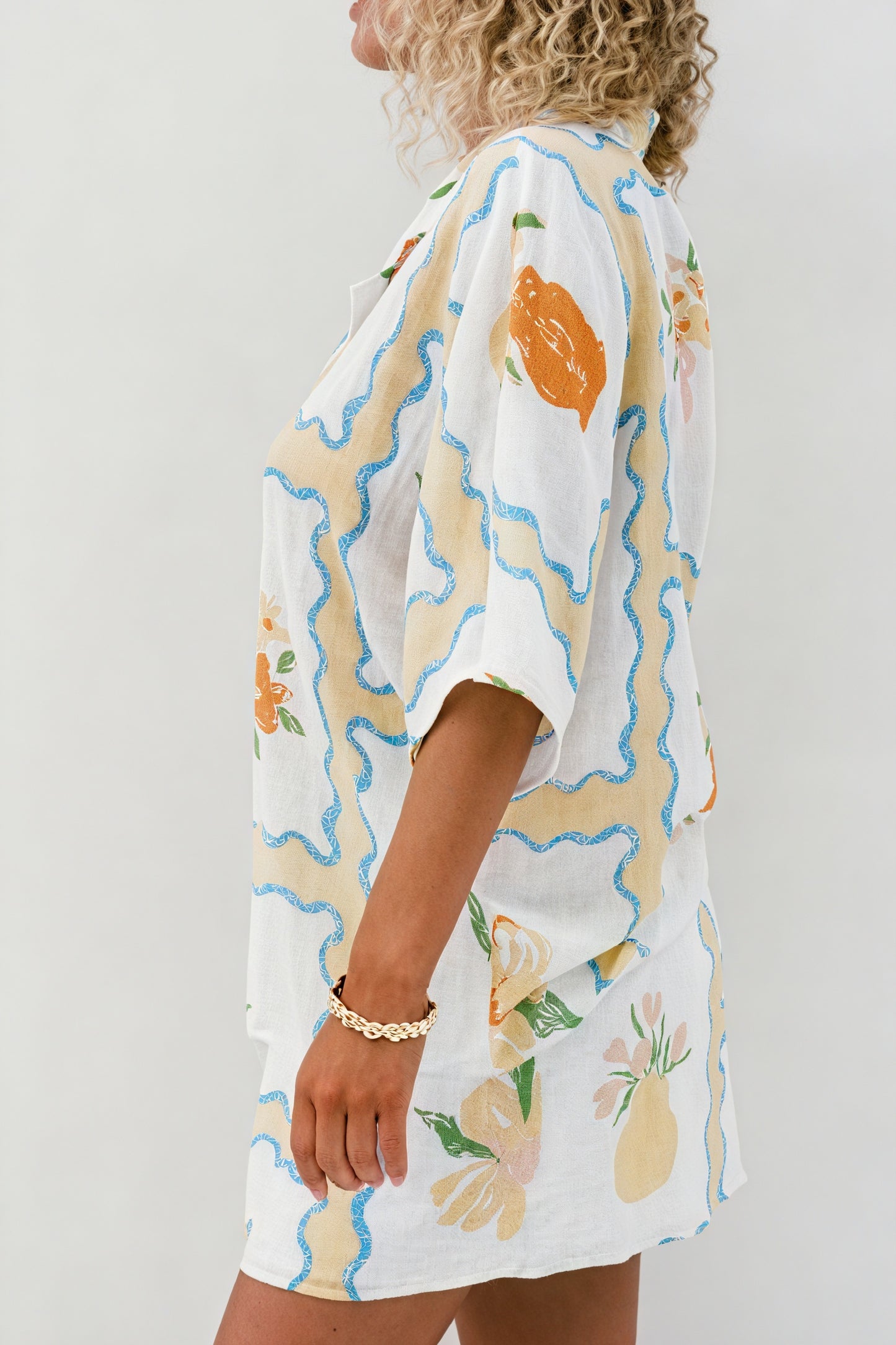 Blumen Schlafanzug Set - Leichter Stoff