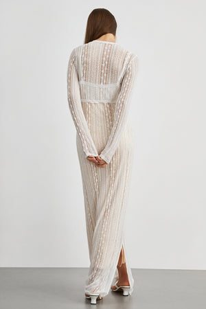 Maxi-Kleid mit Bolero - Transparent & V-Ausschnitt