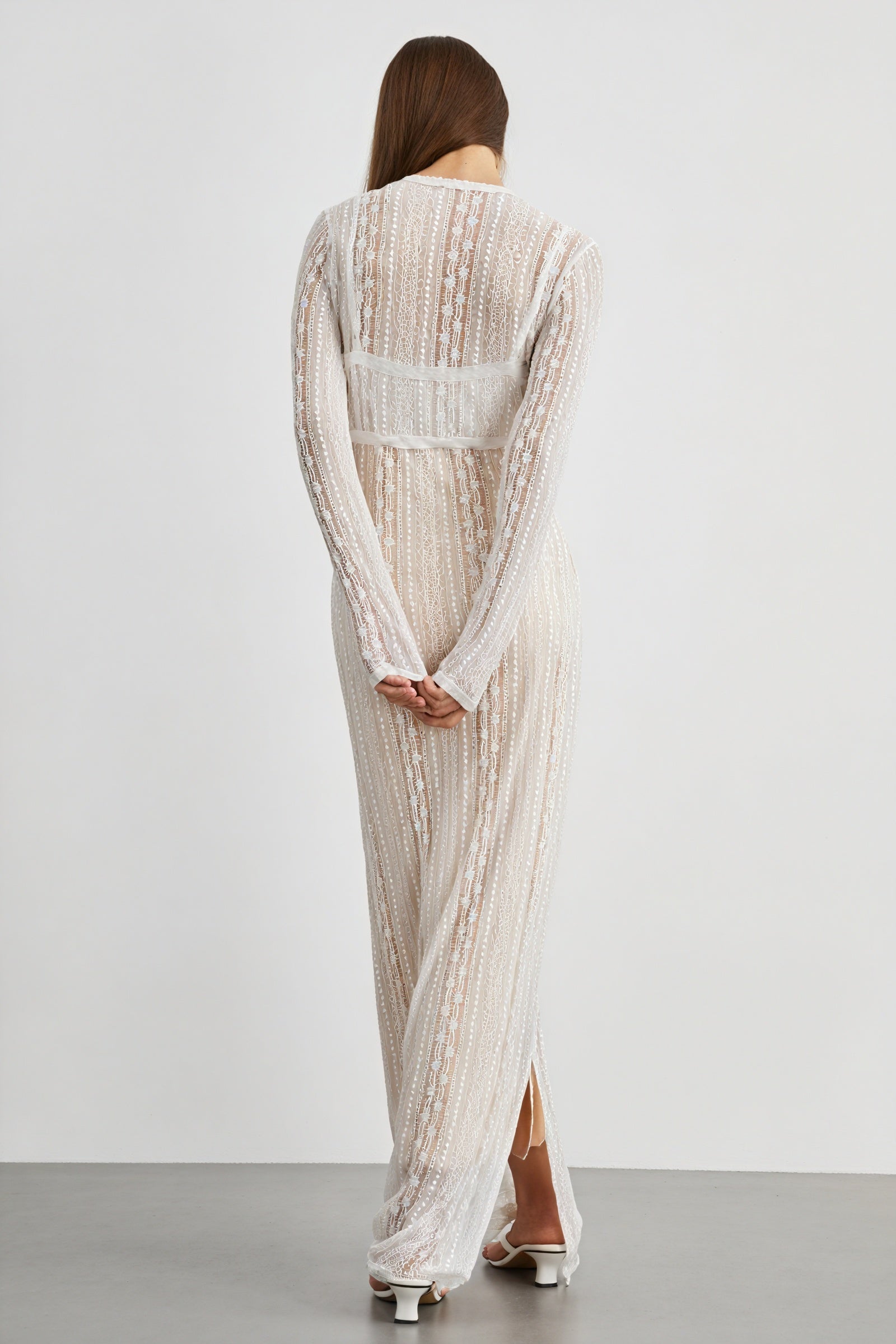 Maxi-Kleid mit Bolero - Transparent & V-Ausschnitt