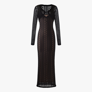 Maxi-Kleid mit Bolero - Transparent & V-Ausschnitt