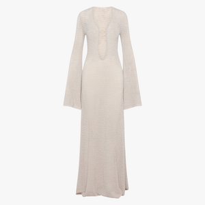 Maxi Knit Dress - V-Neck and Slit