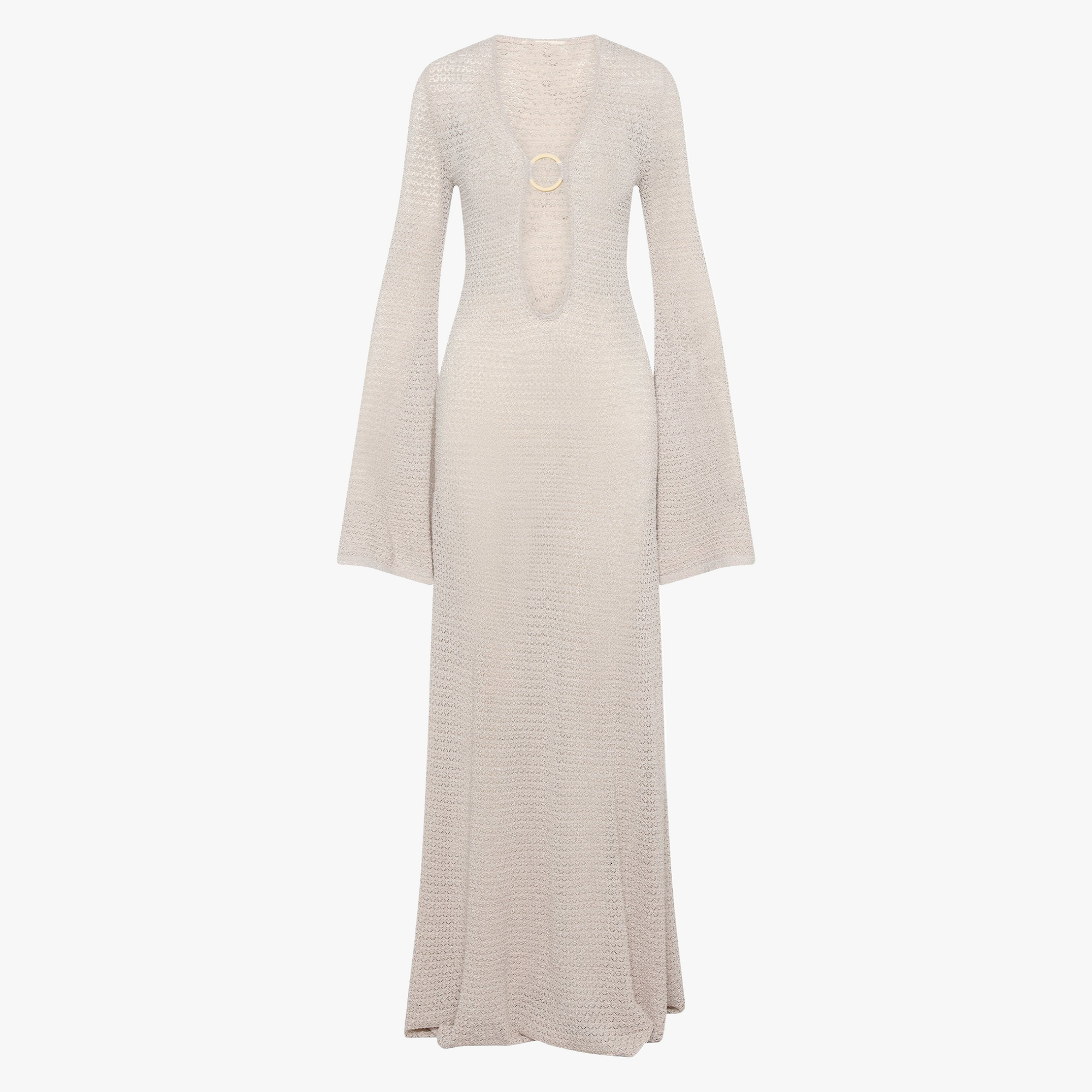 Maxi Knit Dress - V-Neck and Slit