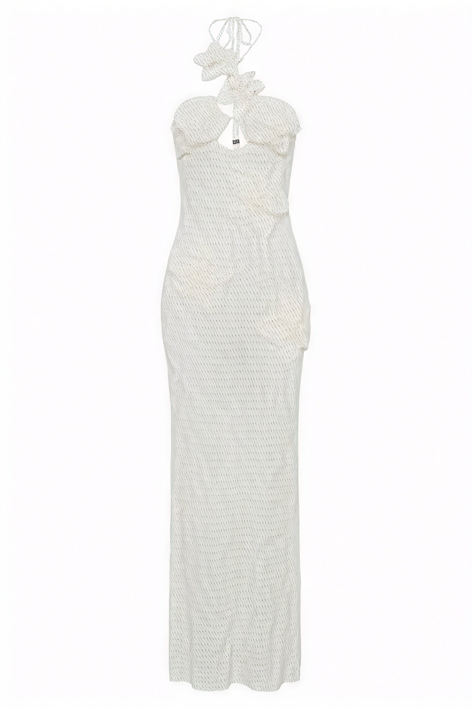 Bodenlanges Kleid mit floralen Details