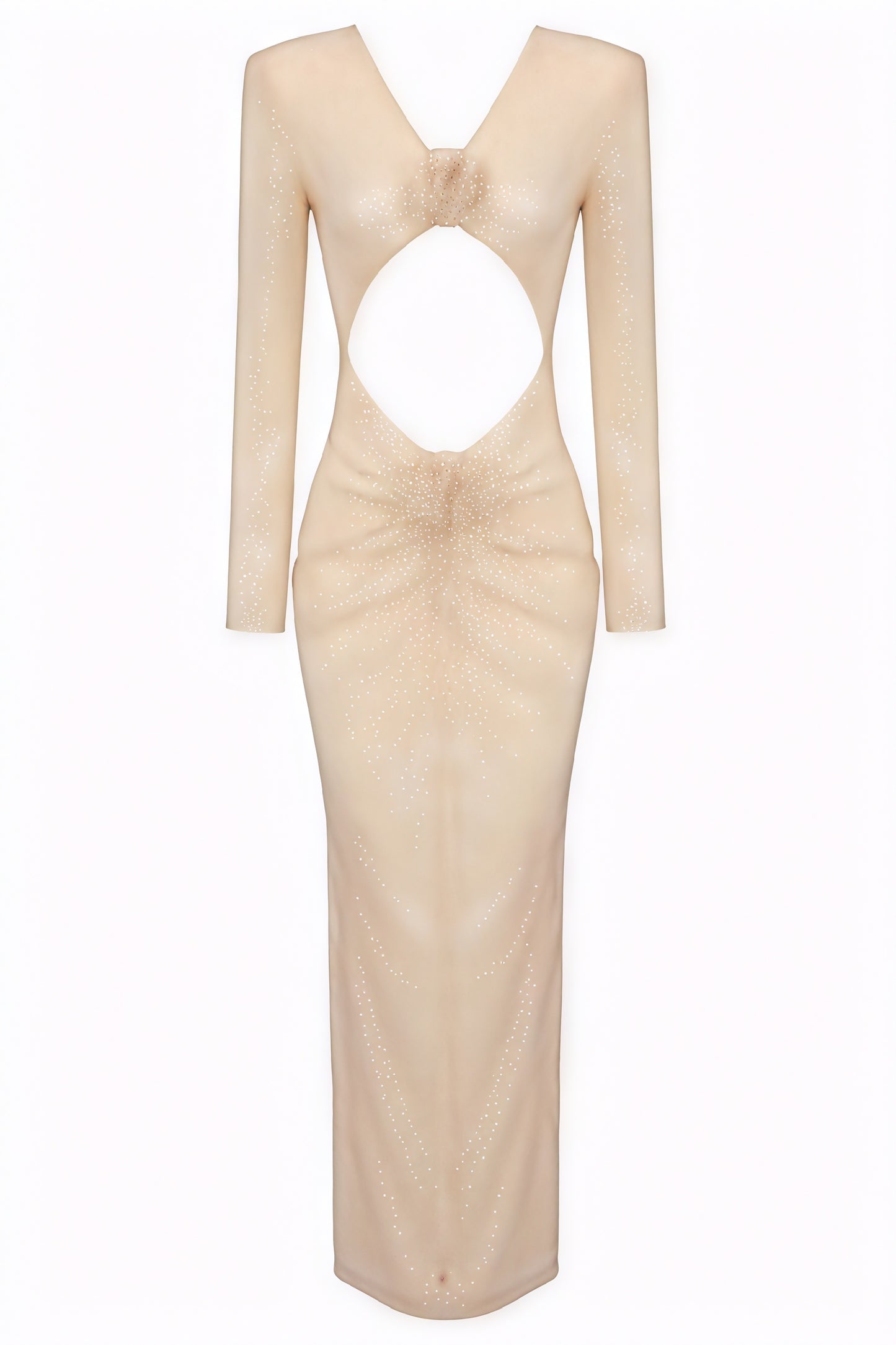 Abendkleid mit V-Ausschnitt & Pailletten