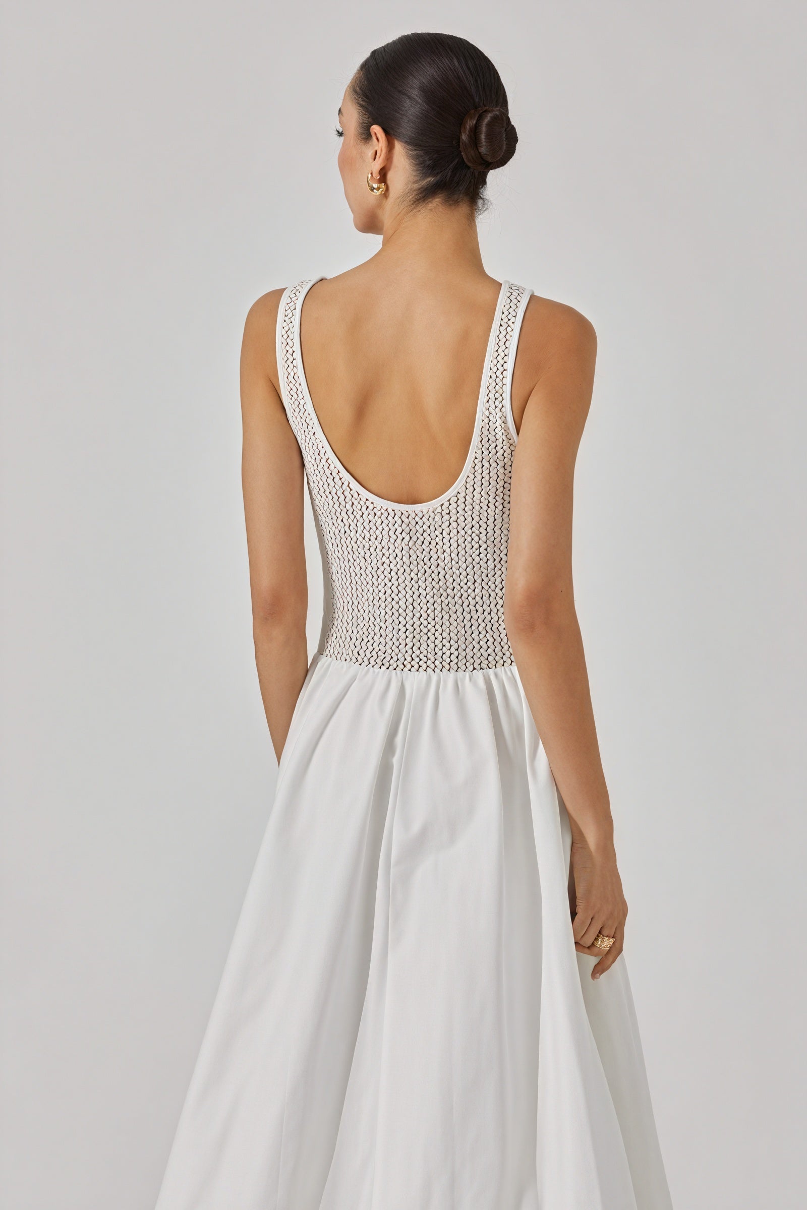 Midikleid Struktur-Taille - Ärmellos