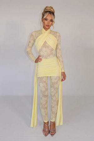 Lace Bodice Cocktail Dress with Flowing Skirt