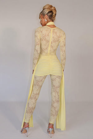 Lace Bodice Cocktail Dress with Flowing Skirt