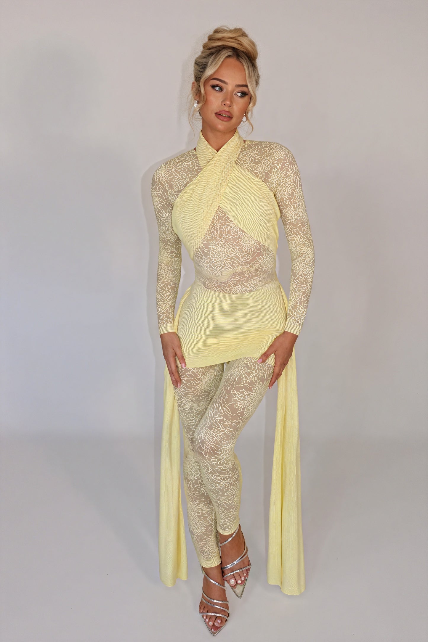 Lace Bodice Cocktail Dress with Flowing Skirt