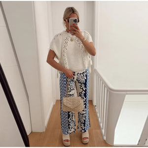 Crochet Top with Textured Knit Pattern