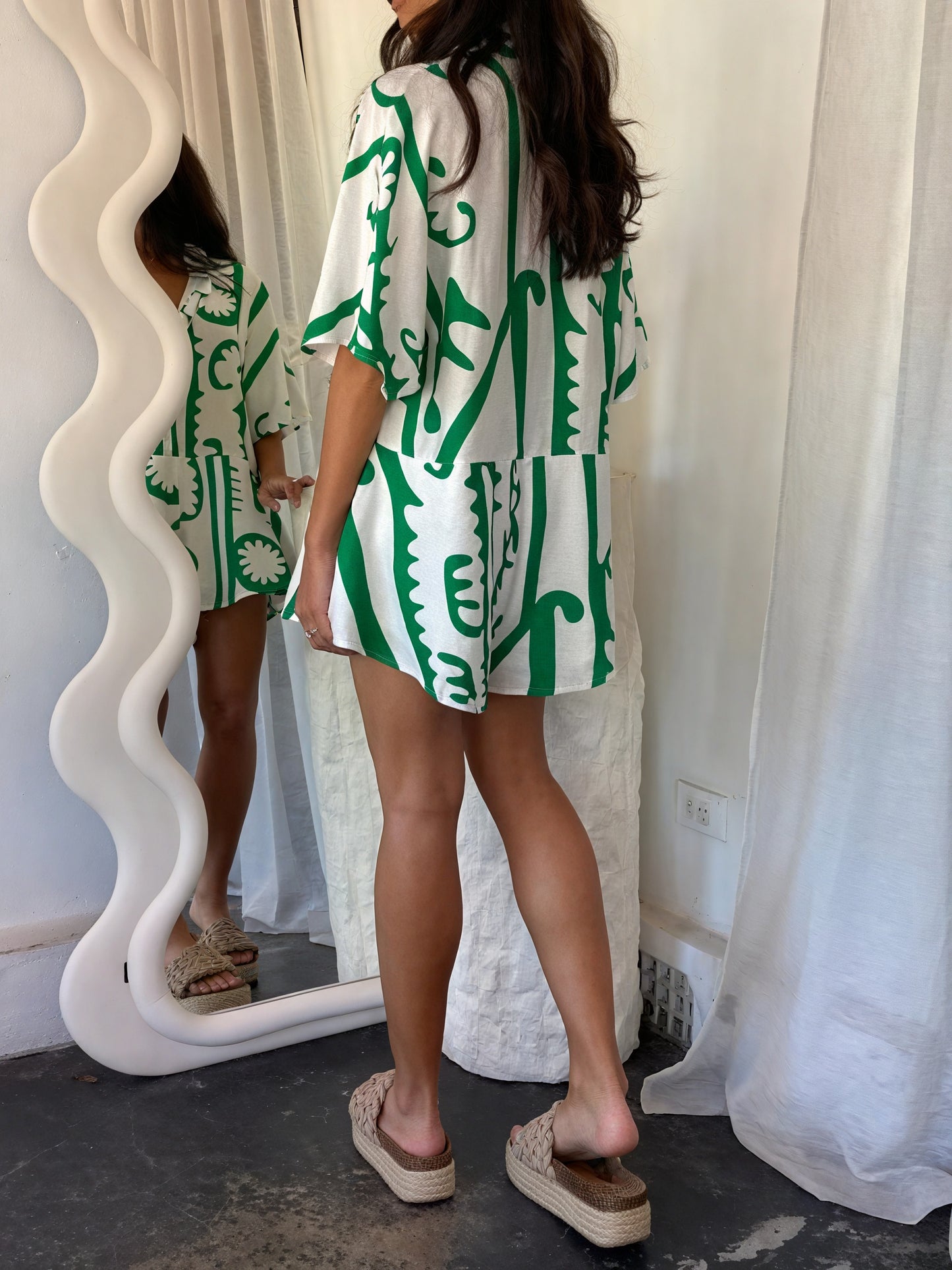 Damen Kleid – Kurzarm mit Knopfleiste, bedruckt-81581-d1d4222a-b415-4b9e-973f-0260d80d54d6