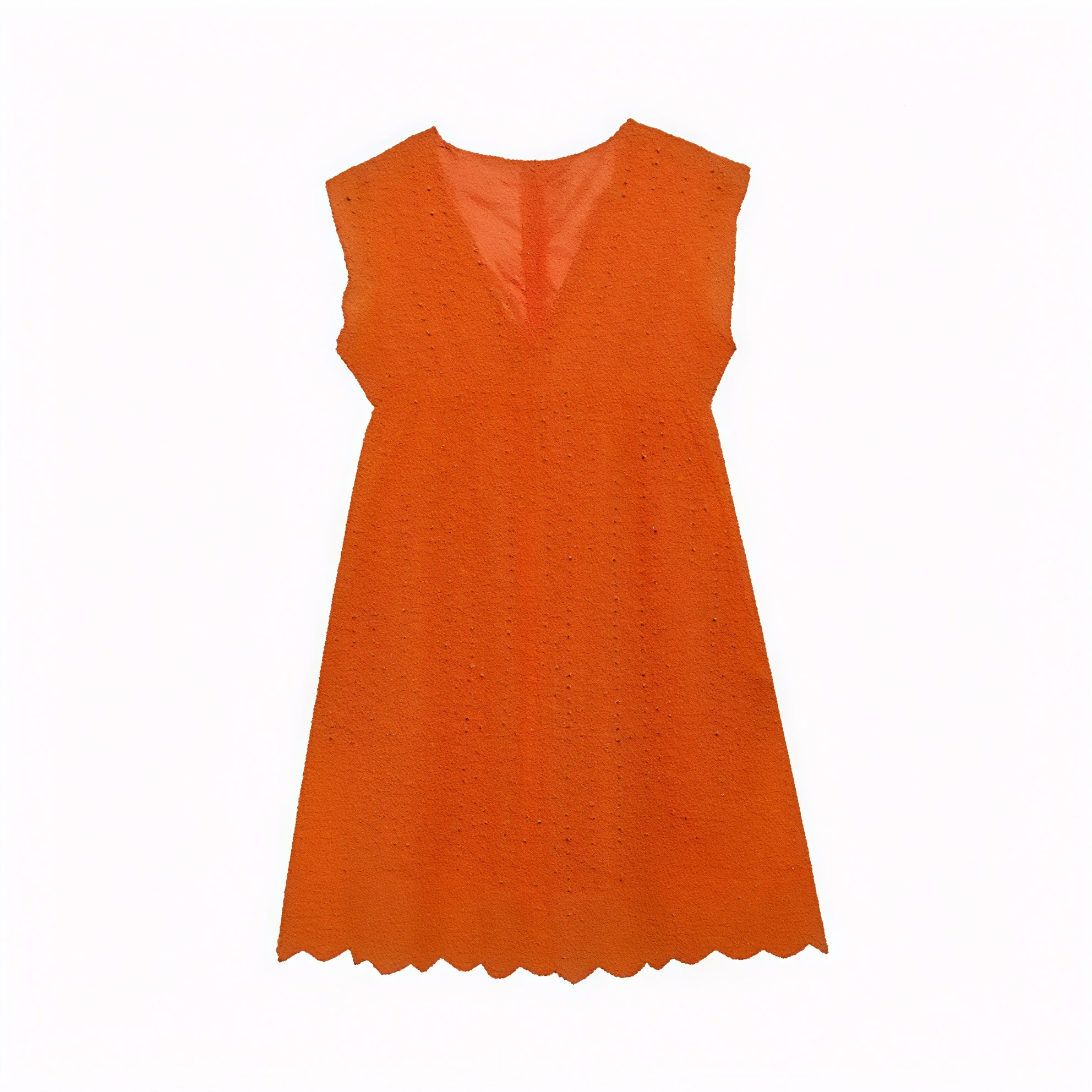 Damen Kleid Perforiert V-Ausschnitt Ärmellos Wellensaum Atmungsaktiv Sommer Casual Stilvoll-81587-71e8bacc-4005-453d-881a-66ce6cfaf38f