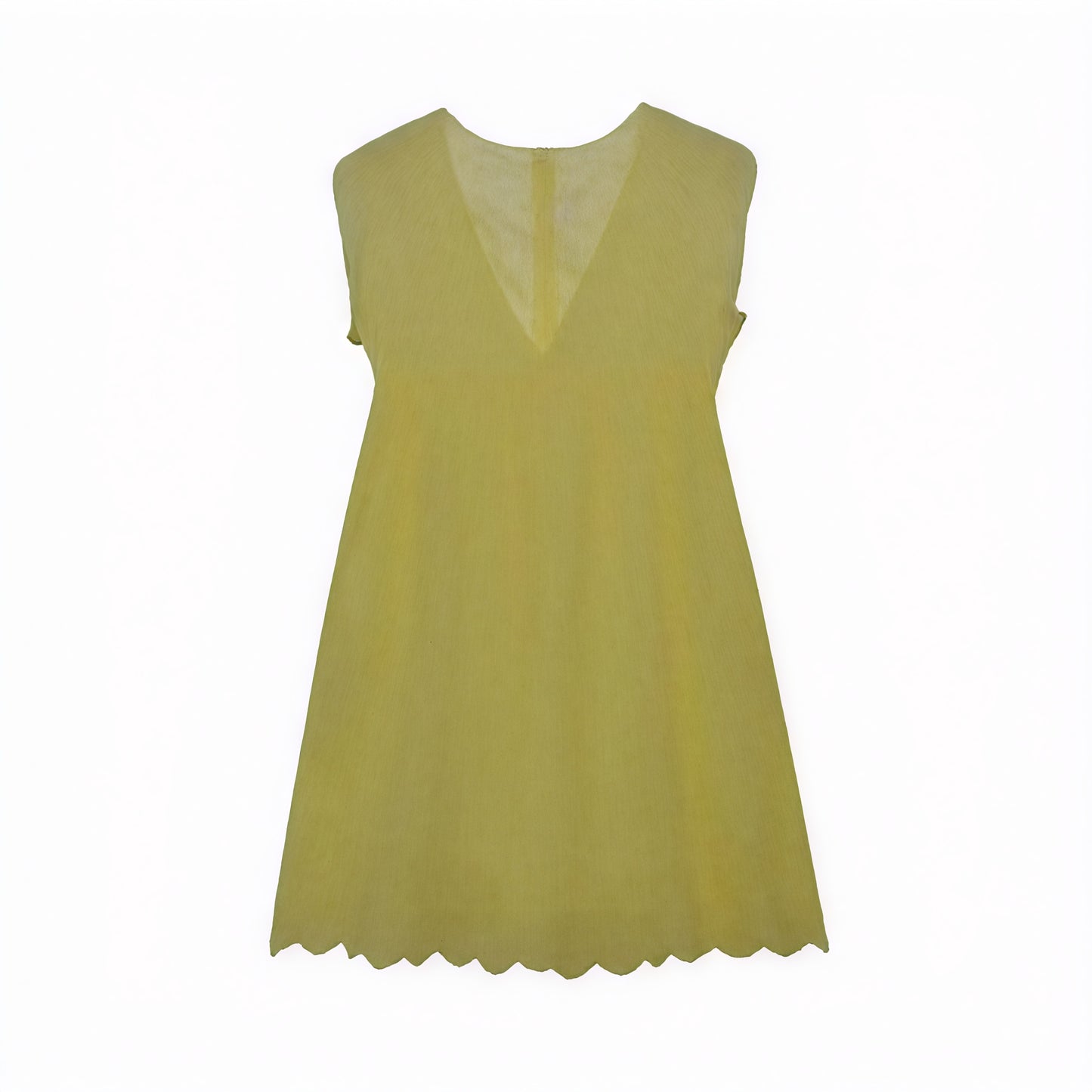 Damen Kleid Perforiert V-Ausschnitt Ärmellos Wellensaum Atmungsaktiv Sommer Casual Stilvoll-81587-53ab727e-d8cd-408d-8408-9f0614c4537d