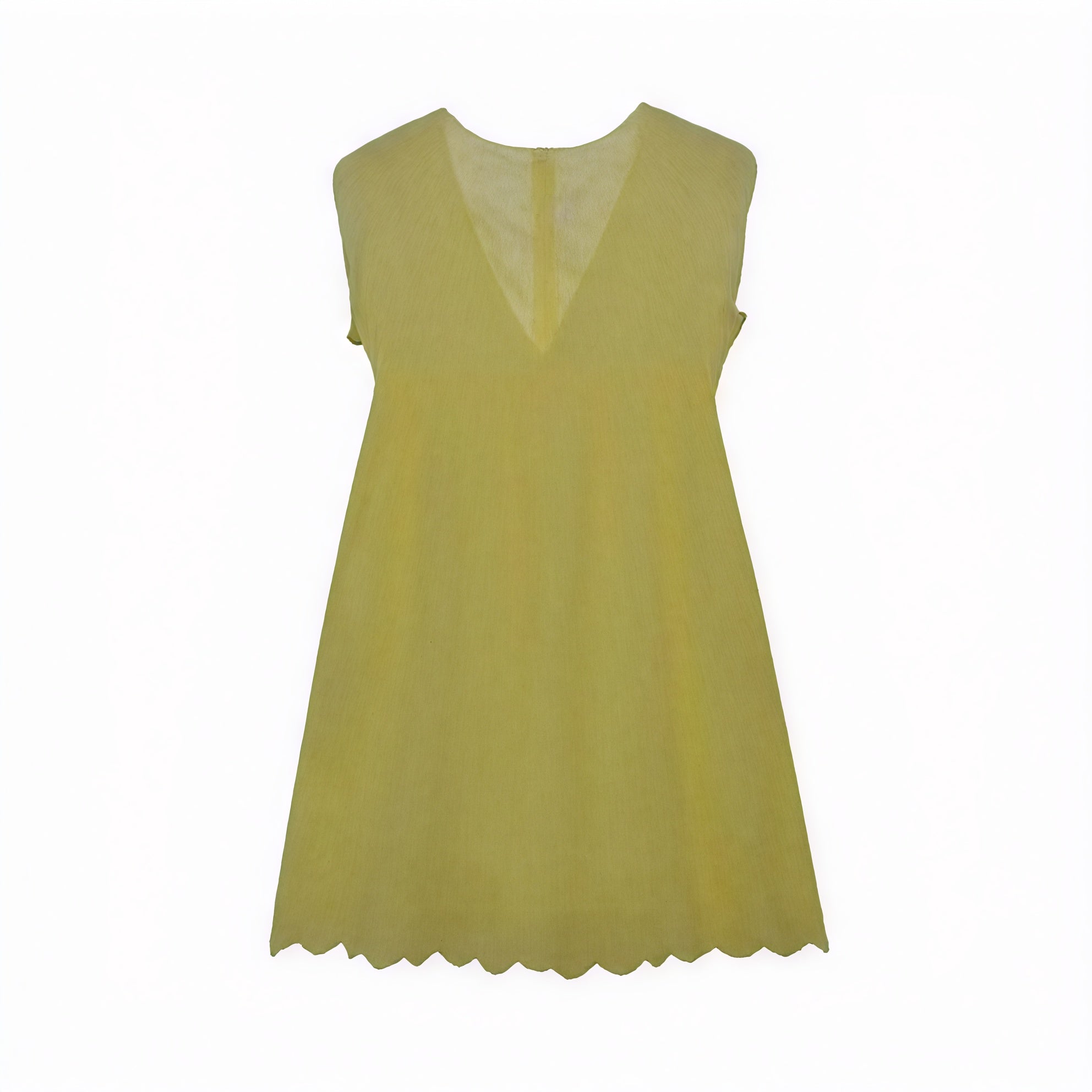 Damen Kleid Perforiert V-Ausschnitt Ärmellos Wellensaum Atmungsaktiv Sommer Casual Stilvoll-81587-53ab727e-d8cd-408d-8408-9f0614c4537d