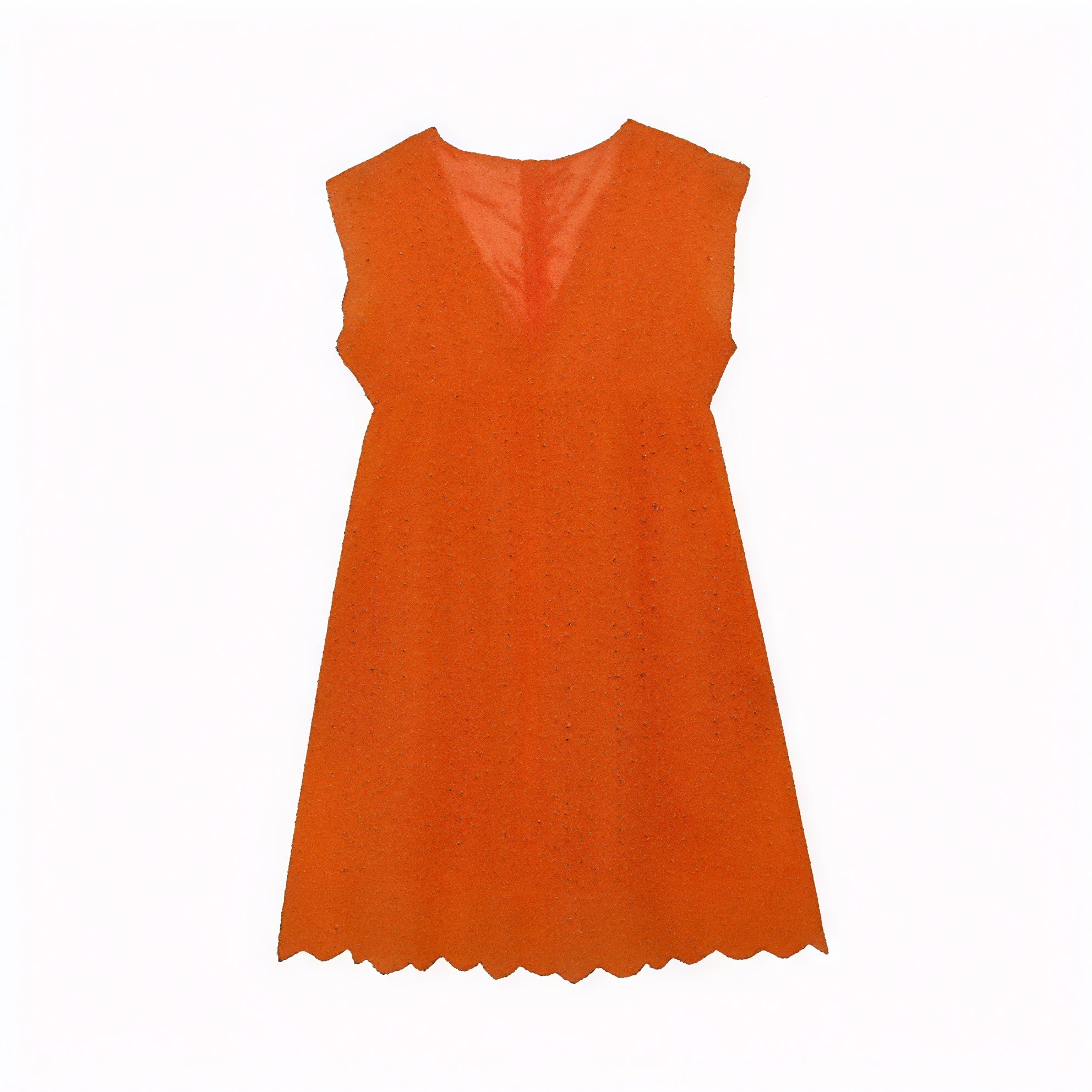 Damen Kleid Perforiert V-Ausschnitt Ärmellos Wellensaum Atmungsaktiv Sommer Casual Stilvoll-81587-75e17fb2-c2bd-4f34-918f-53500a9e20da