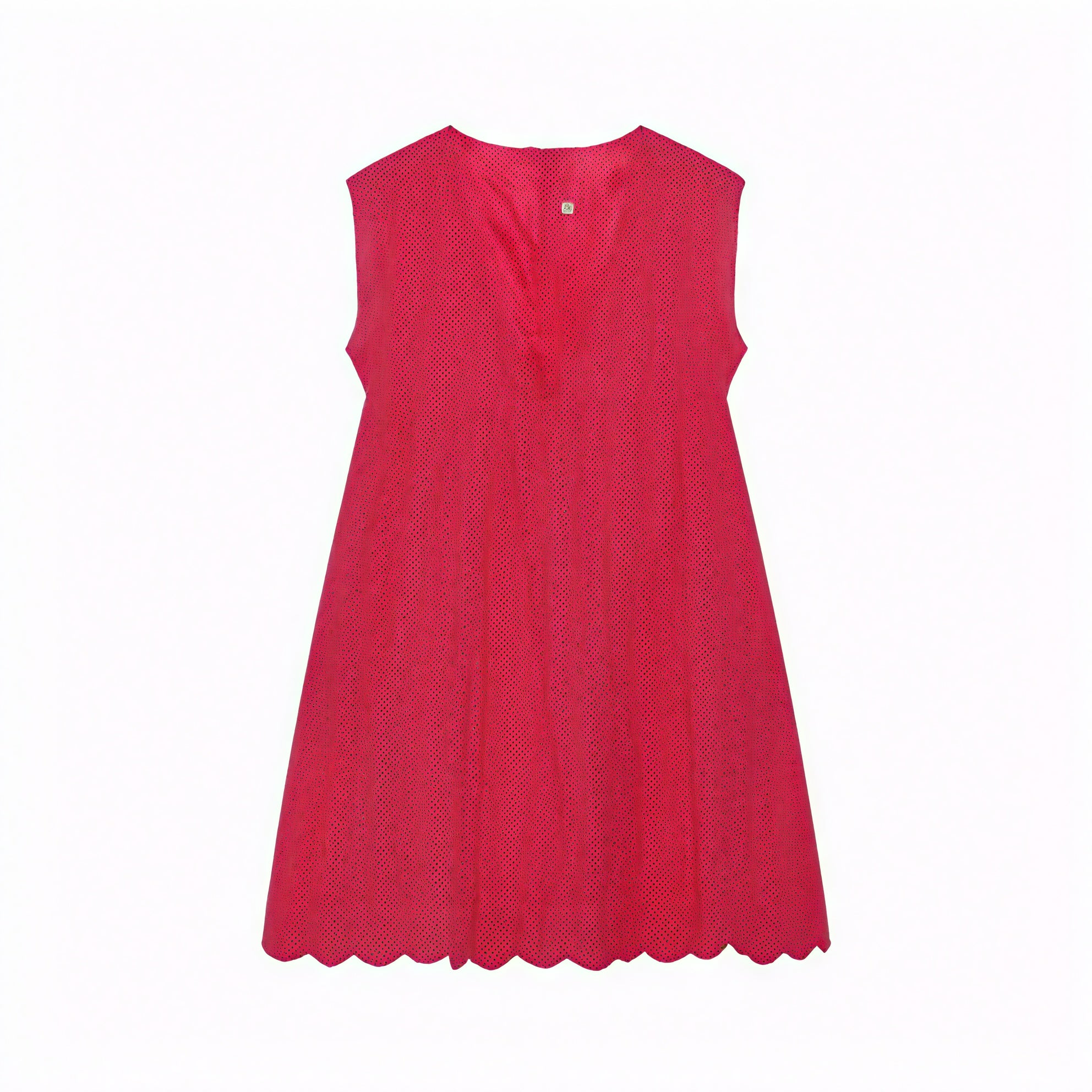 Damen Kleid Perforiert V-Ausschnitt Ärmellos Wellensaum Atmungsaktiv Sommer Casual Stilvoll-81587-0bc1d5f2-4369-47c5-ba13-095e732b81a6