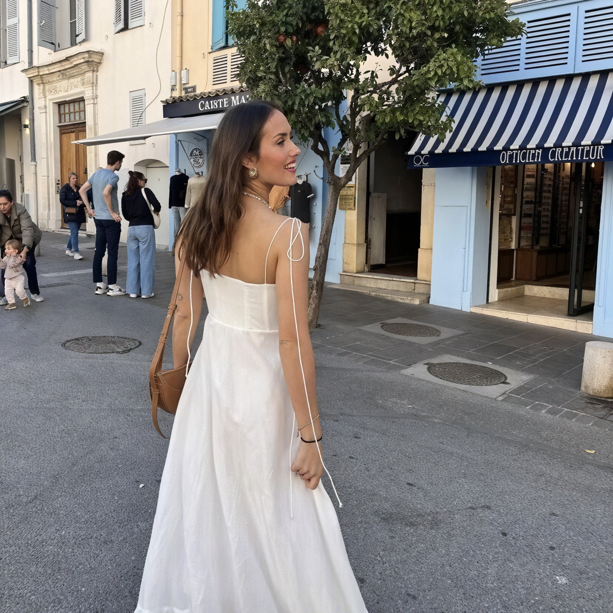 AVA MODA Damen Maxikleid – Weiß, Bustier, Gestuft, Spaghettiträger-81821-134207f2-3bc8-4036-958d-1c7aac55db9b