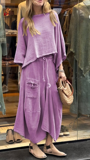 Damen Zweiteiler Set – Relaxed Fit Top & Hose mit Kordelzug, Taschen-81991-9d261f5e-ac3c-4f15-ac2f-1ddffd971d22