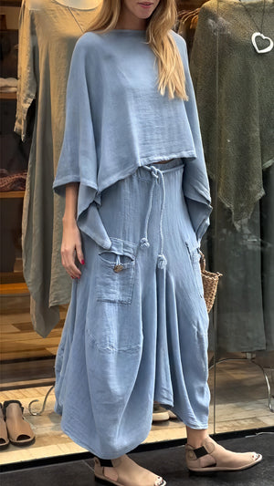 Damen Zweiteiler Set – Relaxed Fit Top & Hose mit Kordelzug, Taschen-81991-6905fe23-0855-4af9-9f42-2d8d80ce4b77